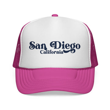 Buy pink San Diego, California Retro Trucker Hat