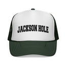 Jackson Hole, Wyoming Collegiate Style Trucker Hat-4