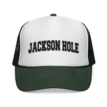 Buy dark-green Jackson Hole, Wyoming Collegiate Style Trucker Hat