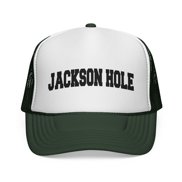Jackson Hole, Wyoming Collegiate Style Trucker Hat