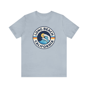 Buy light-blue Long Beach, California T-Shirt - Retro Unisex Long Beach Shirt