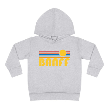 Banff, Canada Toddler Hoodie - Retro Sunrise Unisex Banff Toddler Sweatshirt - 0