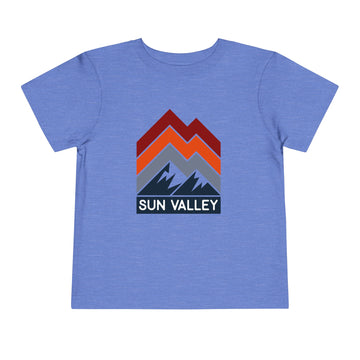 Buy heather-columbia-blue Sun Valley, Idaho Toddler T-Shirt - Retro Palm Tree Toddler Sun Valley Shirt