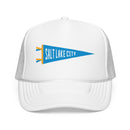 Salt Lake City, Utah Pennant Trucker Hat — Retro Flag Foam Cap-5