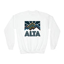 Alta, Utah Youth Sweatshirt - Unisex Kid's Alta Crewneck Sweatshirt-1