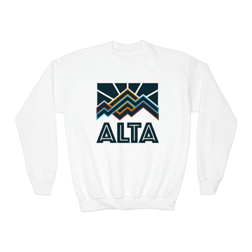 Alta, Utah Youth Sweatshirt - Unisex Kid's Alta Crewneck Sweatshirt