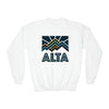 Alta, Utah Youth Sweatshirt - Unisex Kid's Alta Crewneck Sweatshirt