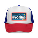 Wyoming Retro Mountains Trucker Hat - Vintage Style Wyoming Cap-1