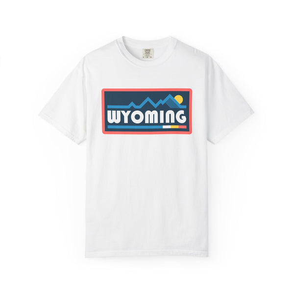 Wyoming Graphic Tee, Comfort Colors Retro Mountain Unisex T shirt