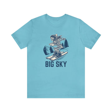 Big Sky, Montana T-Shirt - Skeleton Skier Unisex Big Sky Shirt