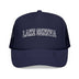Kids Lake Geneva, Wisconsin Trucker Hat Vintage College Foam on white background