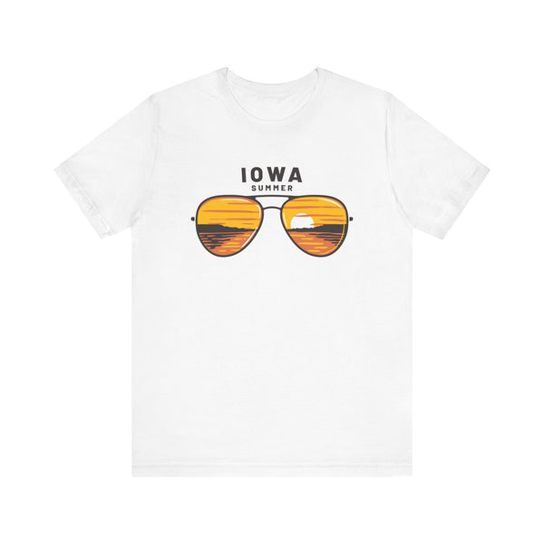 Iowa T Shirt - Sunglasses Lake Graphic Iowa Tee