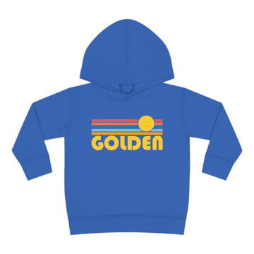 Buy vintage-royal Golden, Colorado Toddler Hoodie - Retro Sunrise Unisex Golden Toddler Sweatshirt
