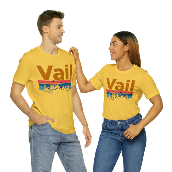 Vail, Colorado Shirt - Mountain Sunset Unisex Vail T-Shirt