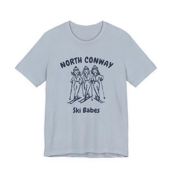 North Conway, New Hampshire Ski Babes T‑Shirt — Retro Skiing Graphic Tee