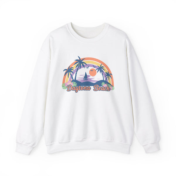 Daytona Beach, Florida Sweatshirt - Unisex Retro Beach Crewneck Daytona Beach Sweatshirt