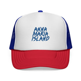 Buy blue-red Anna Maria Island Trucker Cap | Florida Hat