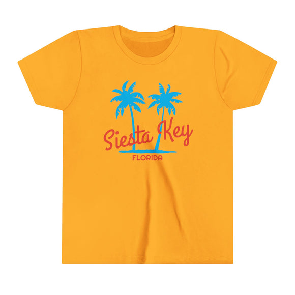 Siesta Key, Florida Youth Shirt - Retro Palm Tree Siesta Key Kid's T-Shirt