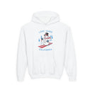 Lake Tahoe, California Youth Hoodie - Skiing Snowman Kids Lake Tahoe Hooded Sweatshirt-1