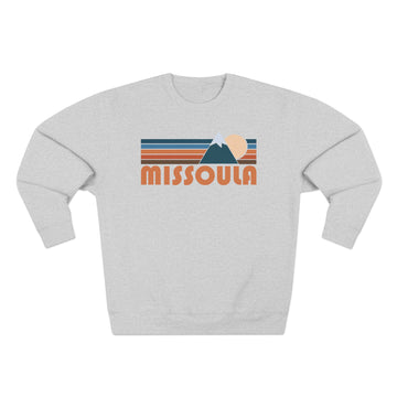 Premium Missoula, Montana Retro Mountain Graphic Sweatshirt - 0