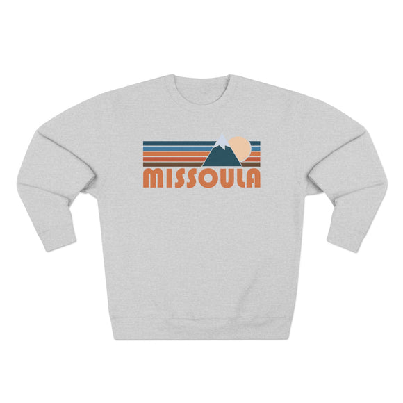 Premium Missoula, Montana Retro Mountain Graphic Sweatshirt
