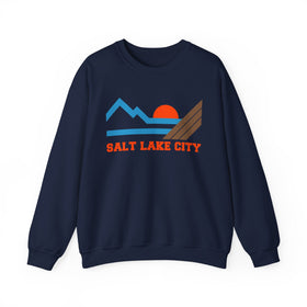 Buy navy Salt Lake City, Utah Sweatshirt - Mountain Salt Lake City Crewneck Sweatshirt