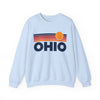 Ohio Sweatshirt Retro Sun Unisex - Vintage Ohio Inspired Warm Pullover Jumper