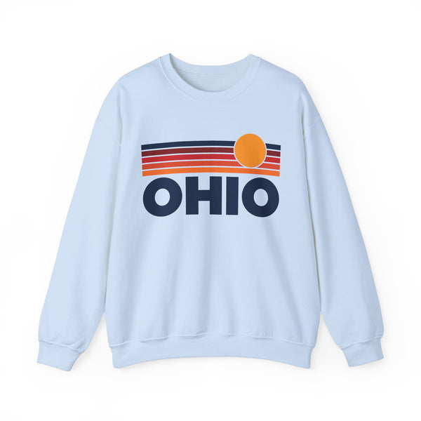 Ohio Sweatshirt Retro Sun Unisex - Vintage Ohio Inspired Warm Pullover Jumper