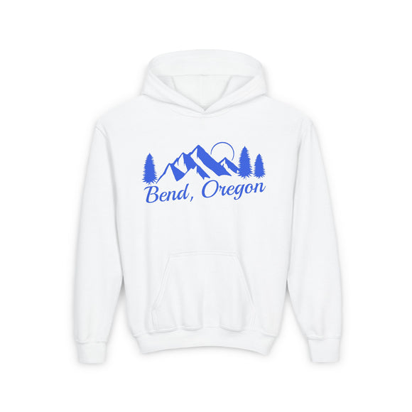 Retro Bend, Oregon Youth Hoodie - Mountain Bend, Oregon Kids Sweatshirt, Cute Bend, Oregon Children's Pullover