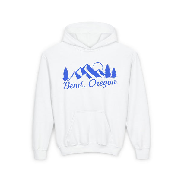 Retro Bend, Oregon Youth Hoodie - Mountain Bend, Oregon Kids Sweatshirt, Cute Bend, Oregon Children's Pullover