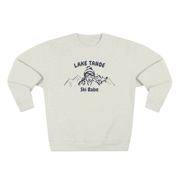 Premium Lake Tahoe, California Ski Babe Sweatshirt