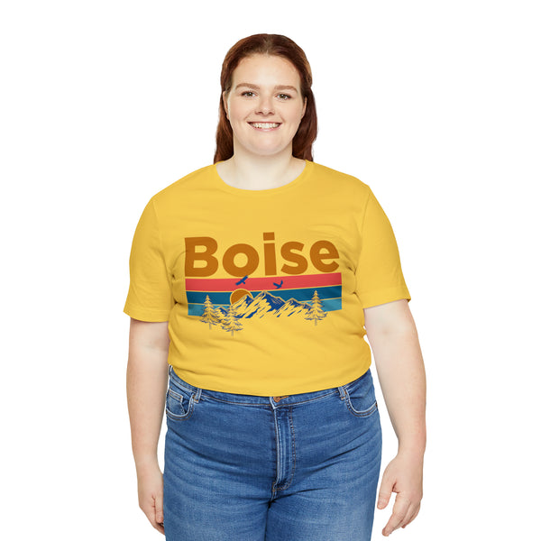 Boise, Idaho Shirt - Mountain Sunset Unisex Boise T-Shirt