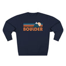 Premium Boulder, Colorado Retro Mountain Graphic Sweatshirt-6