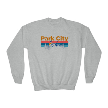 Buy sport-grey Park City, Utah Youth Sweatshirt - Unisex Kid's Park City Crewneck Sweatshirt