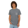 Burlington, Vermont Pocket Tee Shirt, Garment-Dyed Shirt, Mountain Graphic Tee, Comfort Colors