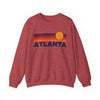 Atlanta, Georgia Sweatshirt Retro Sun Unisex - Atlanta Vintage Inspired Warm Pullover Jumper