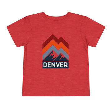 Buy heather-red Denver, Colorado Toddler T-Shirt - Retro Palm Tree Toddler Denver Shirt