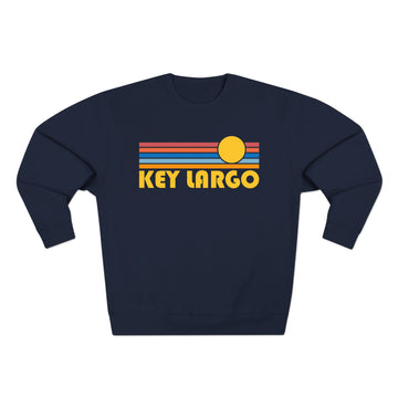 Buy navy Premium Key Largo, Florida Retro Sun Graphic Sweatshirt