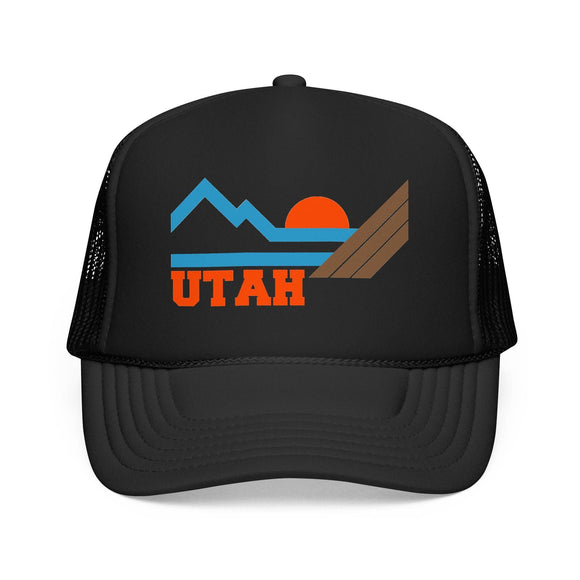 Kids Utah Trucker Hat Mountain - Youth Snapback Cap