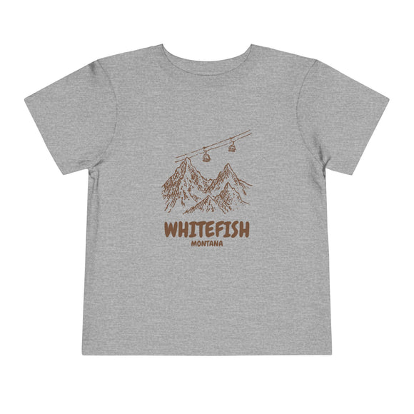 Whitefish, Montana Toddler T-Shirt — Vintage Gondola Ski Mountain Tee