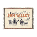 Sun Valley, Idaho Ski Town Throw Blanket | Mountain Woven Blanket-1