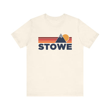 Buy natural Retro Stowe, Vermont T-shirt, Mountain Tee, Vintage Stowe Unisex Jersey Shirt, Outdoor Hiking Apparel