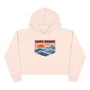Women's Lake Tahoe, California Crop Hoodie - Premium Mountain Crop Sweatshirt-2