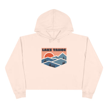 Women's Lake Tahoe, California Crop Hoodie - Premium Mountain Crop Sweatshirt - 0