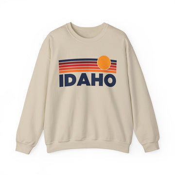 Idaho Sweatshirt Retro Sun Unisex - Vintage Idaho Inspired Warm Pullover Jumper - 0