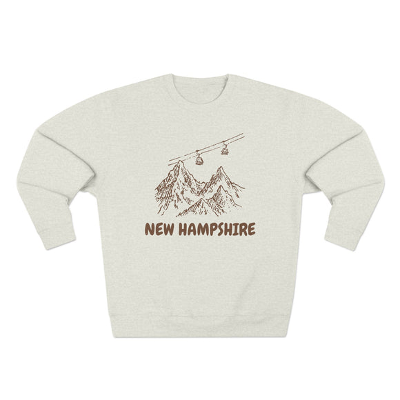 Premium New Hampshire Gondola Ski Mountain Sweatshirt