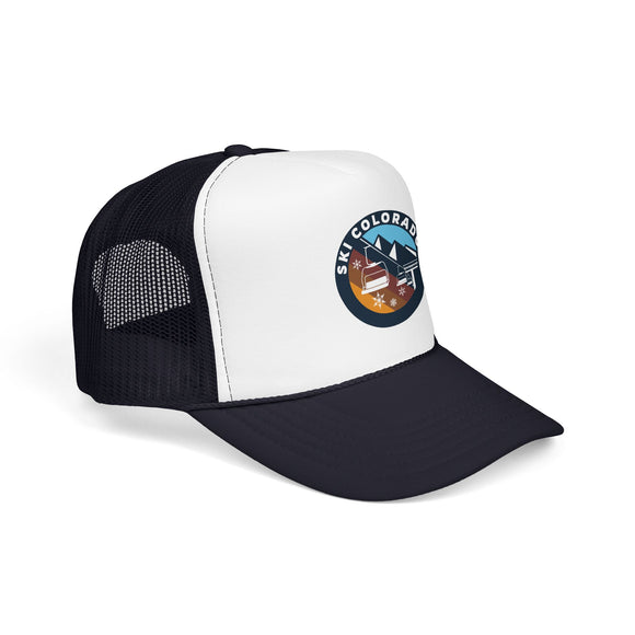 Ski Colorado Retro Ski Lift Mountain Foam Trucker Hat