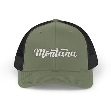 Buy loden-black Montana Snapback Trucker Cap - Embroidered Montana Hat