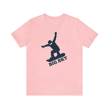 Buy pink Big Sky, Montana T-Shirt - Snowboard Unisex Big Sky Shirt