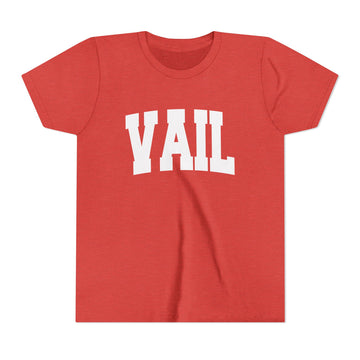 Buy heather-red Vail, Colorado Youth Graphic Tee - Kids Vail T Shirt